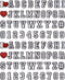 74+4 Pack Letter Decoration Charms 0-9# Number, Alphabet ABC-Z Characters, DIY for Boy Girl Teens Men Women and Adults...
