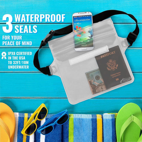 AiRunTech Waterproof Cell Phone Bag, 2 Pack Waterproof Dry Bag for Fishing, Sledding,Skating,Skiing,Snowshoeing Universal Waterproof Pouch for iPh...