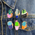 MJartoria 27PCS Cute Brooch Enamel Pins Set-Cartoon Dinosaur Fruit Plants Cat Novelty Lapel Pins Badges for Backpacks Clothing Bags Jackets Access...