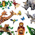 Amaonm Creative Giant Removable Cartoon Zoo Wild Jungle Animals 3D DIY Lion Giraffe Elephant Tree Wall Decals Nursery Decor for Kids Bedroom Livin...