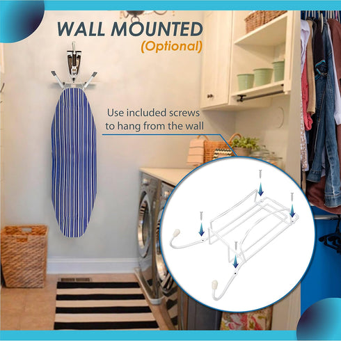 Over The Door Iron Board Caddy - Iron and Ironing Board Storage Organizer, for Y Leg Ironing Board...