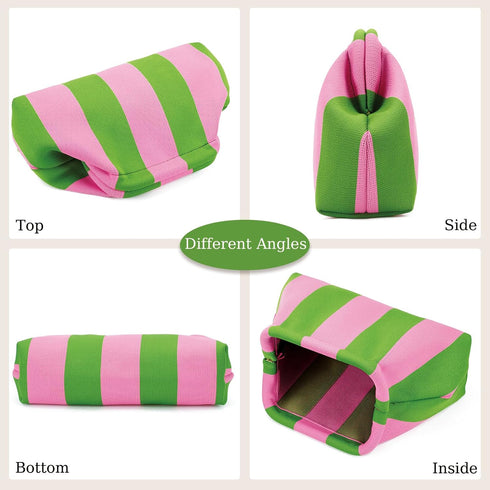Summer Clutch Purses for Women Casual Crochet Dumpling Bag Colorblock Striped Cloud Clutch Handbags...