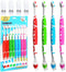 Dog Toothbrush pet Toothbrush Finger Toothbrush Small to Large Dogs,Cats with Soft Bristles Non Slip Dual Head Dog Toothbrush (8 Colors)...