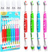 Dog Toothbrush pet Toothbrush Finger Toothbrush Small to Large Dogs,Cats with Soft Bristles Non Slip Dual Head Dog Toothbrush (8 Colors)...