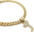 Hip Hop Alphabet Initial J Pendant & 12mm 18" Full Iced Box Lock Cuban Chain Necklace...