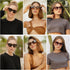 SOJOS Classic Cat Eye Polarized Sunglasses for Women Retro Trendy Bold Rectangular Sunnies SJ2254...