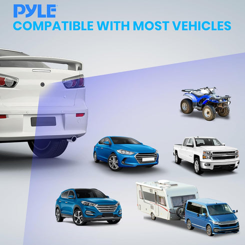 Pyle PLCM12 Rearview Backup Parking Assist Camera (Waterproof Night Vision Cam, Distance Scale Line Display, Flush Mount)...
