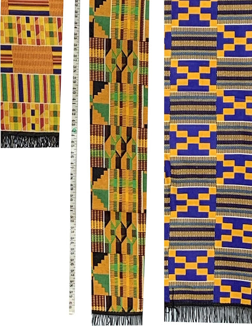 Decora Apparel African Clothes for Men Cotton Scarf, Graduation Stole, African Head Scarf Kente Fabric...