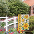 Welcome Spring Summer Floral Flower Small Decorative Garden Flag, Yellow Daffodil Eucalyptus Leaves Yard Lawn Outside Decor, Seasonal Burlap Outdo...