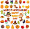 FLYAB 41PCS Thanksgiving Cutouts Classroom Decorations Fall Bulletin Board Decorations for Classroom Pumpkin Leaves Turkey Cutouts Fall Autumn Har...