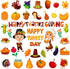 FLYAB 41PCS Thanksgiving Cutouts Classroom Decorations Fall Bulletin Board Decorations for Classroom Pumpkin Leaves Turkey Cutouts Fall Autumn Har...