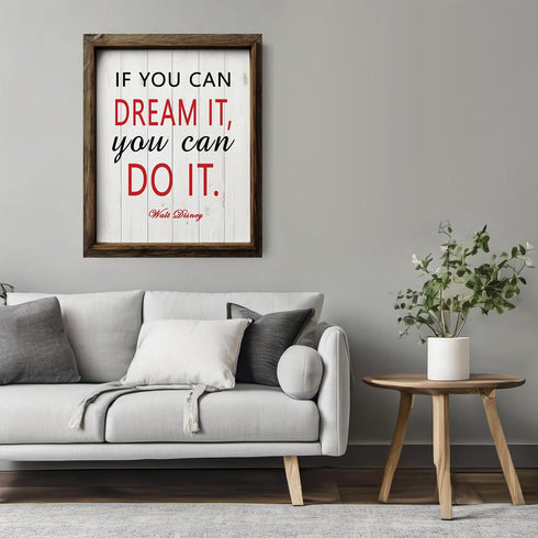 Posterizer 1 pcs-if you can dream it , you can do it- Walt Disney-Motivational & Inspirational Art-Kids Room Art-Gift for Daughter, Son, Kids- UNF...