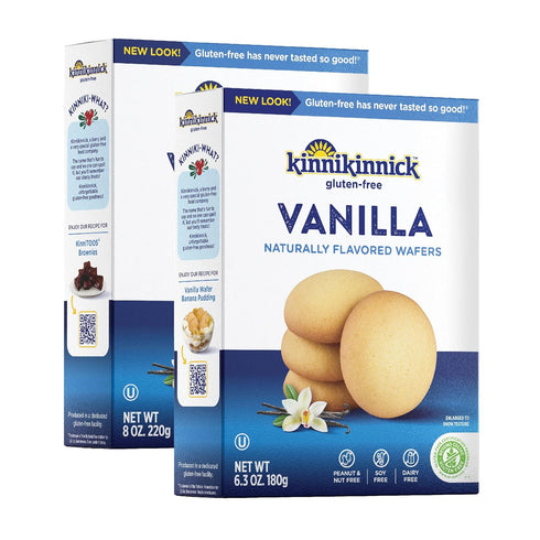 Kinnikinnick - Vanilla Wafers - Gluten Free, Allergy Friendly Cookies - 6.3 oz. Boxes - 2 Pack...
