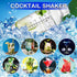 4 pcs Clear Cocktail Shaker Set 2 pcs Plastic bar Shaker with 2 pcs Plastic Cocktail Double Measuring Jigger...