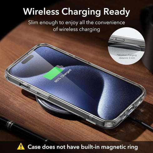 ESR for iPhone 15 Pro Max Case, Metal Kickstand Case, 3 Stand Modes, Military-Grade Drop Protection, Supports Wireless Charging, Slim Back Cover w...