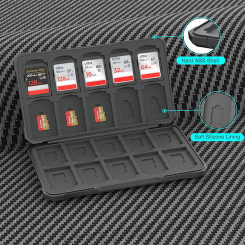 SD Card Holder Memory Card Case for SD SDHC SDXC TF Card, SD Cards Storage Organizer for 20 SD Cards and 20 Micro SD Cards....