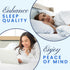 BRODER MFG. INC. - Full Size Mattress Protector, Soft and Smooth Mattress Cover, Waterprood White Fabric Bed Cover with Zipper, Machine-Washable M...