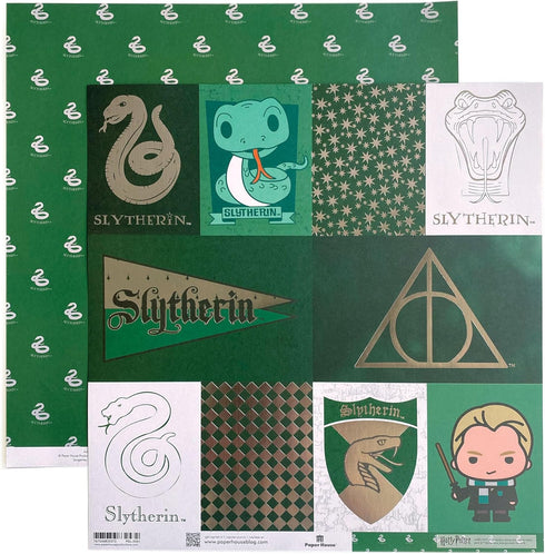 Paper House Productions Harry Potter 12" x 12" 12-Sheet Decorative Double Sided Paper Pack for Scrapbooking and Crafts - Hogwarts Houses...