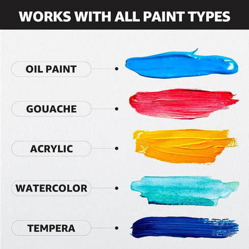 MaxGear Canvas Boards for Painting, 10 Pack Art Paint Canvas Panels Set Boards - 4x4, 5x7, 8x10, 9x12, 11x14 Inches 100% Cotton Primed Painting Su...