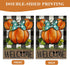Welcome Fall Cartoon Mouse Pumpkin Decorative Garden Flag, Autumn Thanksgiving Buffalo Plaid Check Yard Outside Decorations, Farmhouse Rustic Outd...