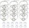 MIAO JIN 12 Pcs 20 mm Adjustable Round Cabochon Bezel Tray Blank Bangle Settings Kit for Crafting DIY Bracelets Making...