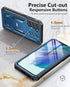 for Samsung Galaxy S21-FE Phone Case: Dual-Layer Military Grade Drop Proof Full Protection Cover with Kickstand | Durable Rugged Shockproof TPU Ma...