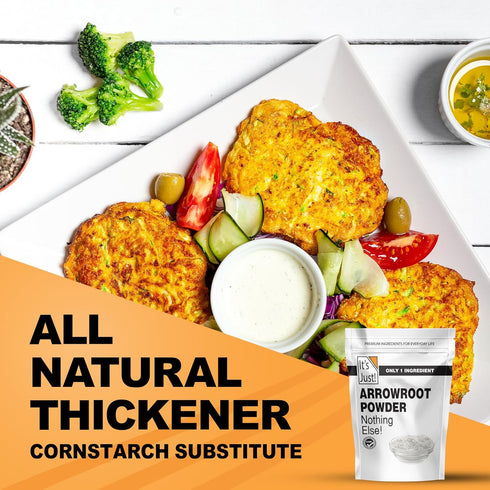 It's Just - Arrowroot Powder, 8oz, Natural Thickener, Gluten-Free, Dairy-Free, Non-GMO, Cornstarch Substitute...