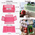 Mini Collapsible Plastic Crates with Lid 1Qt(7.5''x4.5''x2.8'') Foldable Small Storage Container for Crafts,Office,School,Kitchen...