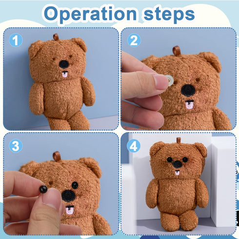 600pcs 8mm Safety Eyes with Washers, Plastic Safety Eyes Black Doll Eyes Stuffed Animal Eyes for Amigurumi Crochet DIY Crafts Bear Animal Making S...