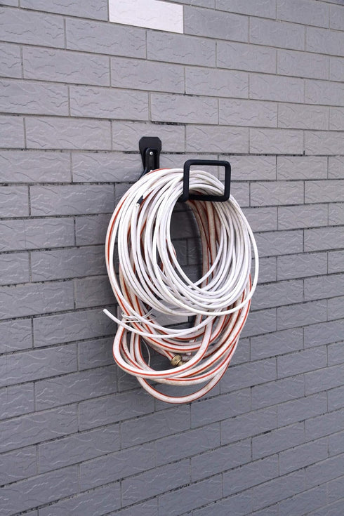 Hose Holder- Heavy Duty Metal Hanger Wall Mount, Hook for Garden Hose/ Expandable/ Hose Reel / Water / Pocket / Flexable / Magic Hose (Black)...
