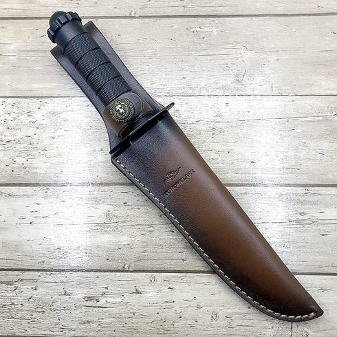 Fixed Blade Knife Sheath Fits up to 8 Inch Blade,Leather Knife Sheaths Knife Holder Hunting Knife Sheath,Straight Knife Sheath Brown...