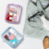 4 Pcs Preppy Patch Makeup Bag Cute Chenille Letter Pouch Cosmetic Makeup Cases Toiletry Bag with Zipper Travel Organizer Stuff Skincare Bags for G...