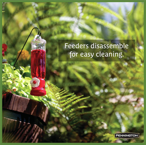 Pennington Planter Hummingbird Feeder 2 Pack 2.3 Ounce Capacity...