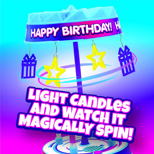 BEST PARTY EVER! Spincredible Candle, Singing Candle-Powered Spinning Cake Topper, Reusable Birthday Candle, Fits Any Size Cake, Great for Birthda...