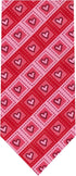 Jacob Alexander Men's Happy Valentine's Day Diagonal Striped Hearts in Squares Pattern Regular Length Neck Tie...