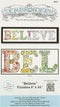 Design Works Crafts 4041 Zenbroidery, Believe, 6" x 24" Craft Kit, Various......