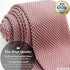 Men's Pointed Knit Tie Necktie Width 2.75 inches Washable Solid Color Dusty Rose Pink...