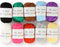10 Skein Premium La Mia Mini Yarn, Acrylic Bonbons, Total 3.5 Oz, Each 0.35 Oz (10g), Crafts Yarn, Knitting and Crocheting Starter Kit for Colorfu...