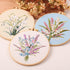 Harimau 3Pc Embroidery Kit for Beginners, Floral Plant Pattern,Cross Stitch Kits Set, Including Stamped Embroidery Cloth with 3 Embroidery Hoops, ...