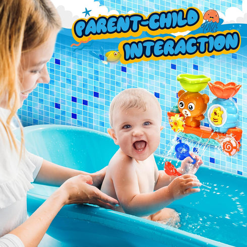 Bath Toys for Toddlers 1-3 Kids Bathtub Toy Bear Water Tub Toys for Shower Bath Time Toys to Boys Girls Baby Kids Infant Preschool Learning Gift...