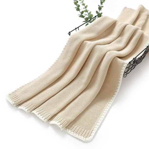 mimixiong Cotton Baby Blanket Gender Neutral Nursery Swaddling Blanket for Shower Gift Registry for Baby Camel 40 x30 Inch...