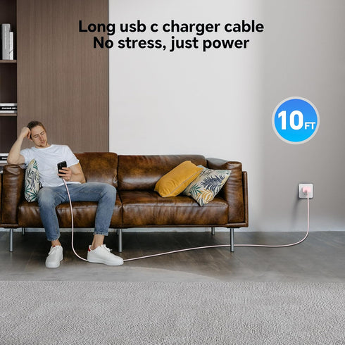 Phone Charger Fast Charging?2Pack USB Wall Charger with 10ft Liightning Cable, for Phone Cable Fast Charging Compatible with Phone 14/13/12/11 Pro...