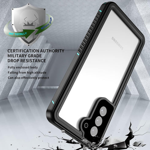 Ezanmull Waterproof Case for Samsung Galaxy S21 FE 5G, Built-in Screen Protector, Dustproof, Shockproof, Drop Proof, Rugged Full Body Cover for Sa...