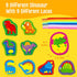 9 Pieces Kids Lacing Cards, Double Sided Sewing Cards in 9 Dinosaurs with 9 Colorful Laces, Imagination Development Lacing Toys Games for Children...