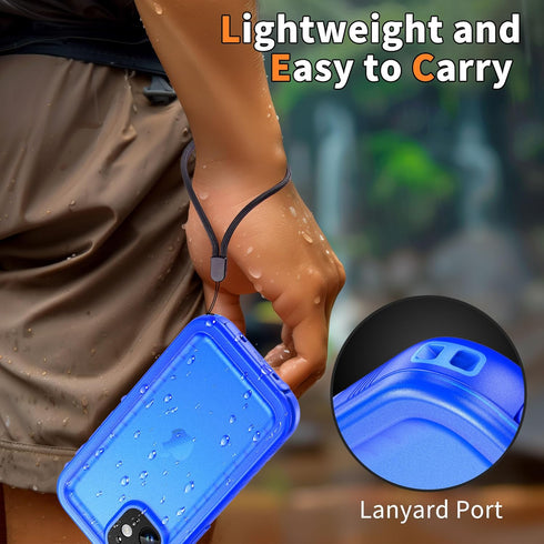 Cozycase Compatible with iPhone 12 Pro Max Waterproof Case - Full Body Rugged Dustproof Shockproof Cover Bumper Case with Built-in Screen Protecto...
