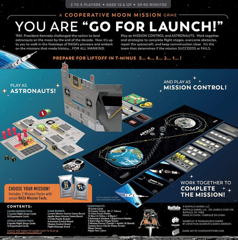 Buffalo Games - Apollo Games (NASA) - Long Play Strategy Game - Great for Game Night - Space Mission...