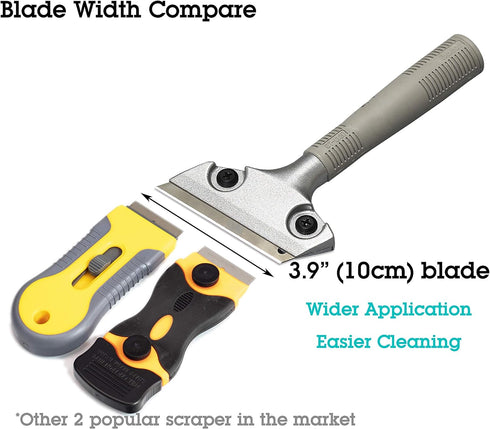 Glass Scraper, Stove Cleaner, Extendable Razor Blade Sticker/paint Scraper Remover for Window Tile Glass Windshield Tile Granite Wall Cleaning Han...