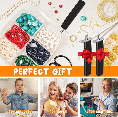 WXJ13 2 Pieces Jewelry Bead Knotting Tool for Create The Secure Knots, Pearl Jewelry Making Tool Professional Bead Knotting Tool for Jewelry Makin...