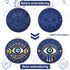5 Pcs Evil Eye Embroidery Starters Set for Beginners Stamped Cross Stitching Kits for Adults, 5 Embroidery Cloth with Patterns, Hoop, Needles, Thr...