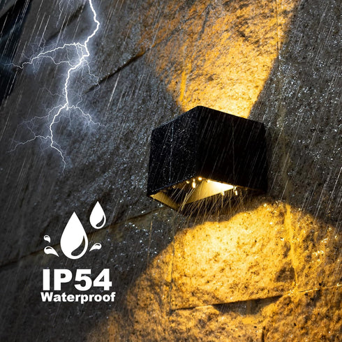 Solar Wall Lights Outdoor Up Down 3000K LED Lighting Waterproof with Adjustable Beam, Solar Wall Sconce Dusk to Dawn Lighting for Deck, Fence, Hou...